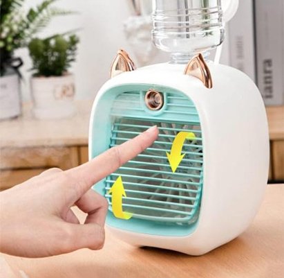Mini Spray Cooling Fan – Portable AC & Humidifier for Desk, Home & Travel